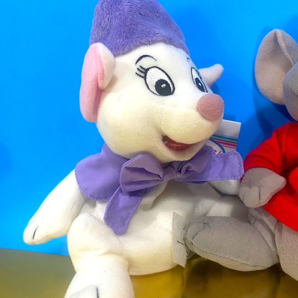 DISNEY STORE NWT VINTAGE 1990s THE RESCUERS BEAN BAG PLUSH COMPLETE SET OF 3 - Picture 11 of 16
